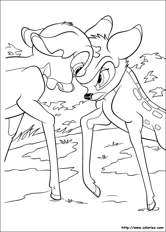 Coloriage de Bambi vs Ronno