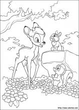 Coloriage des premiers bois de Bambi