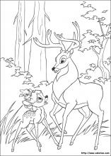 Coloriage de Bambi triste