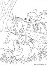 Coloriage de Bambi et le porc-épic