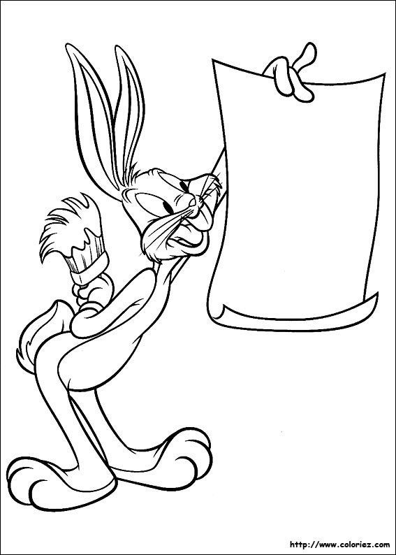 Coloriage de l'artiste Bugs Bunny