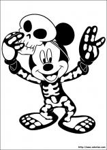 Mickey en costume de squelette
