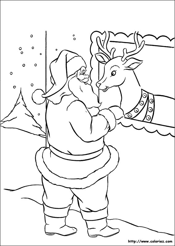 Père Noël et son renne