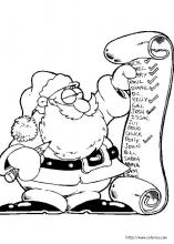 Coloriage de la liste du père Noël