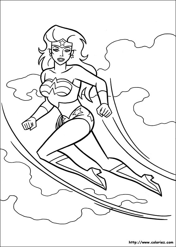 Coloriage du vole de Wonder Woman