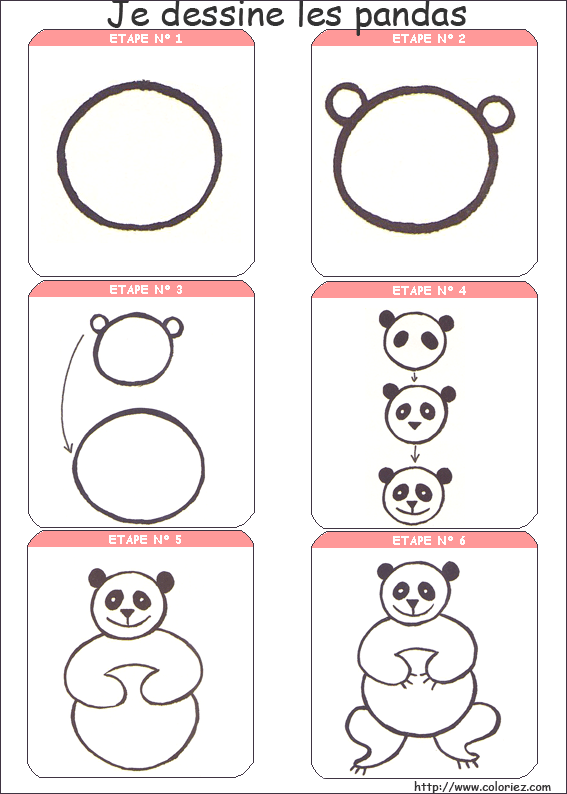 Je dessine les pandas