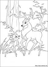 Coloriage de Bambi et le grand prince