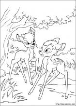 Coloriages de la bagarre de Bambi