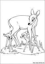 Coloriage maman Bambi
