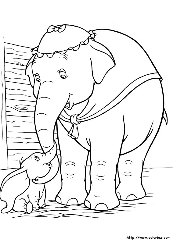 Maman et Bébé éléphant