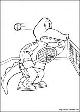Coloriage d'Archie joue au tenis