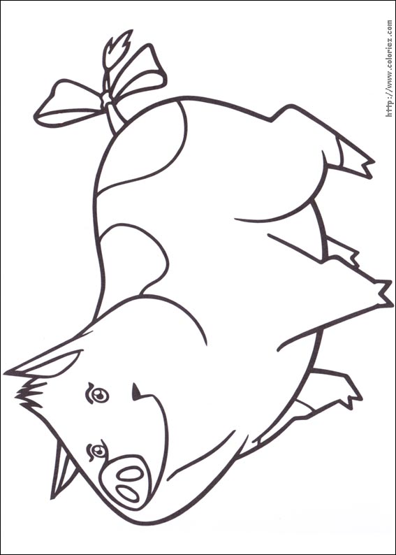 Coloriage de Lili le cochon de Horseland