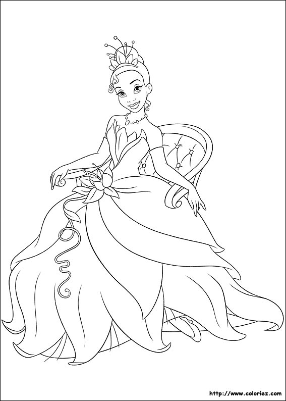Coloriage de Tiana la princesse