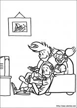 Les familius devant la télé