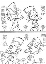 Coloriage de la danse des Pharaons