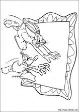 Coloriage de Bugs Bunny et Daffy duck