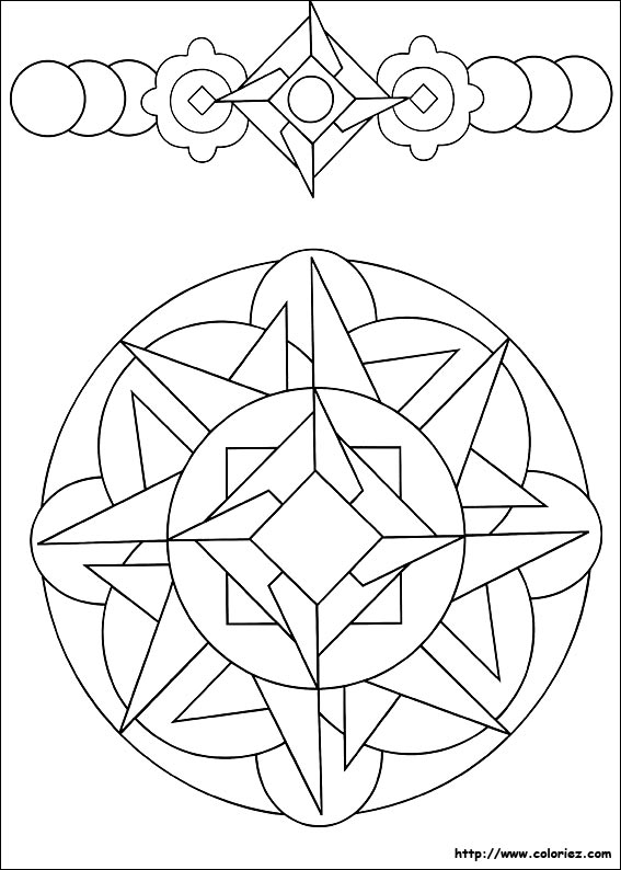 Mandala et frise de formes géométriques