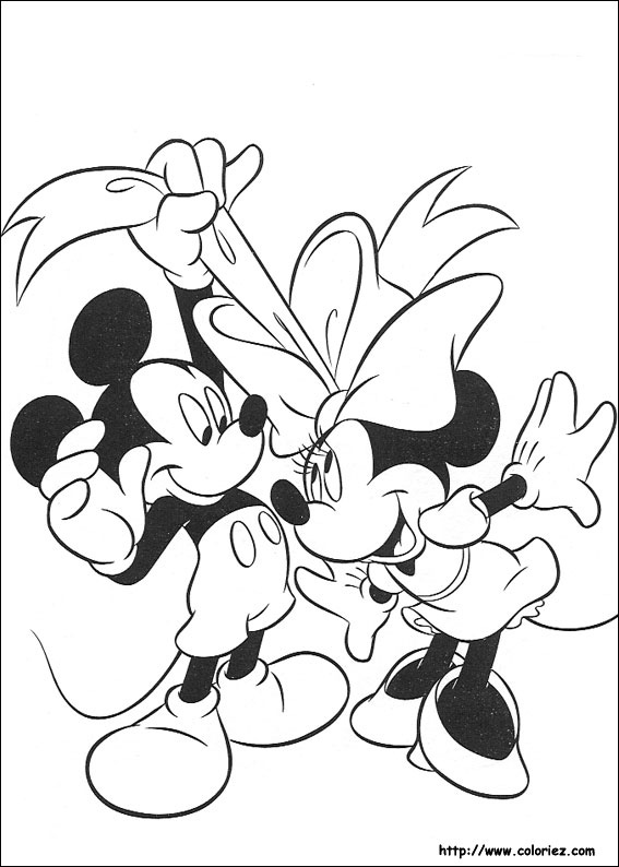 Coloriage Mickey Et Minnie