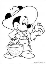 Mickey tient une pomme
