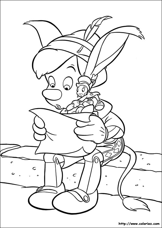 Pinocchio lit une lettre