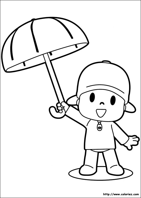 Pocoyo et le parapluie