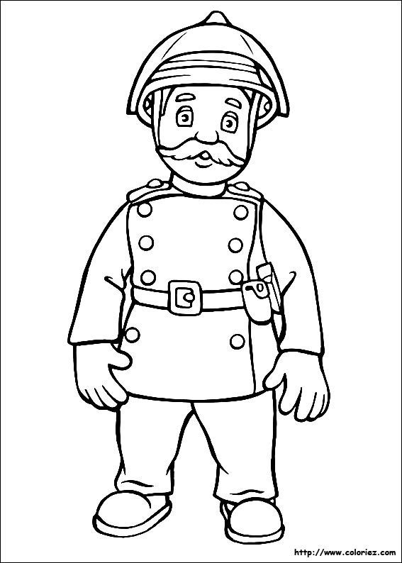 coloriage de Steele le chef pompier