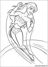 Coloriage de Wonder Woman qui bondit